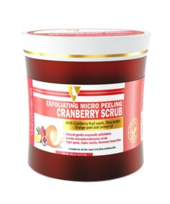 Volamena Exfoliating Micro Peeling Cranberry Face Scrub With Cranberry Seeds Orange peel & Vitamin C | Help Remove Dead Skin Cells | For Women & men - 250 ml