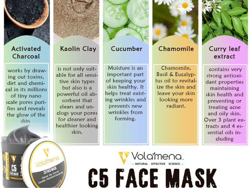 C5 Charcoal Face Mask 250 ml