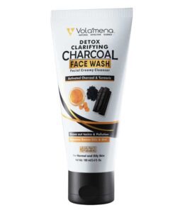 Volamena Detox Clarifying Charcoal Face Wash | With Turmeric & Activated Charcoal Extract | Clear Skin Face Wash For Women & Men 100 ml