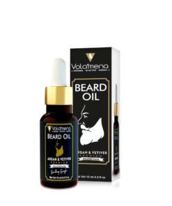 Volamena Argan Vetiver Beard oil For Beard Growth, Natural Oils including argan Oil, Vitamin E, Nourishment & Strengthening, No Harmful Chemicals15 ml