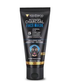 Volamena Activated Charcoal C5 Face Mask For Tan Removal | Deep Cleansing Skin For Women & Men 100 ml