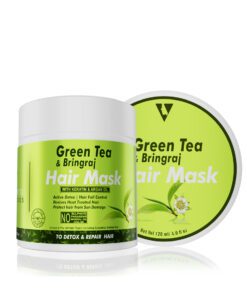 Volamena Green Tea & Bhringraj Hair Mask( Hair Spa) To Remove Dandruff & hair Fall Control 120 ml
