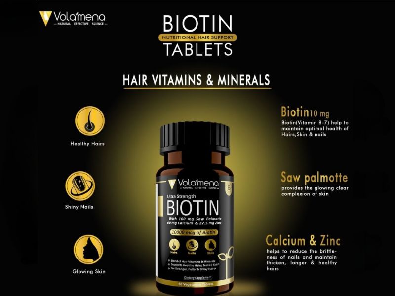 Biotin Vegetarian Tablet 10000 mcg 60 Capsules