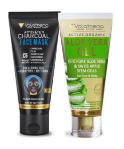 Volamena C5 Face Mask 100 ml + Aloe Vera Gel 100 ml For Clear Skin | Oil Control & Acne Combo