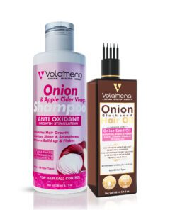 Onion and apple cider shampoo 200 ml + Onion black seed hair Oil 100 ml Combo