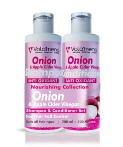 Volamena Onion and Apple Cider Vinegar Hair Shampoo & Conditioner Combo For Hair Growth & Hair Fall Control