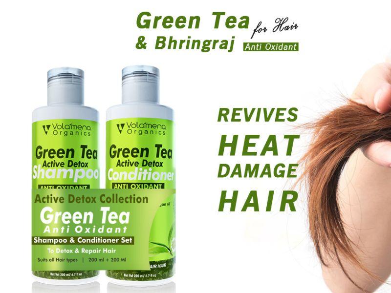 Green Tea Bhringraj Shampoo & Conditioner 400 ml (200 ml each)