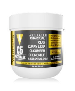 Activated Charcoal C5 Face Mask For Tan Removal | Deep Cleansing Skin For Women & Men 200 ml