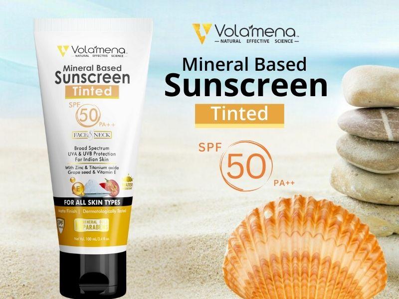 Tinted Mineral based Sunscreen with SPF 50 ++ 100 ml