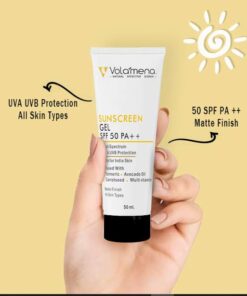 Volamena Sunscreen Gel SPF 50 ++ For Normal to Oily Skin For Women & Men UVA UVB Protection 50 ml