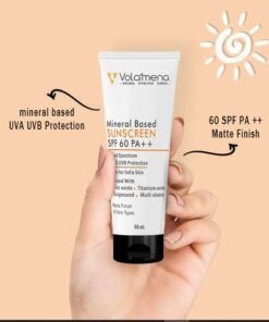 Mineral Based Sunscreen SPF 60+++ Gel Ultra Matte Finish UVA UVB Protection For All Skin Types 50 ml