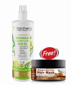Volamena Bhringraj & Curry Leaf Hair oil Infused with Herbal oils for Hair Fall and Hair regrowth 250 ml