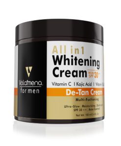 Volamena All in 1 Whitening Face cream For Men SPF 30 ++ With Kojic Acid & Vitamin C Tan Removal For Men 100 ml