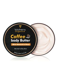 Volamena Shea Body Butter Moisturizer For Dry Skin With Shea, Cocoa & Coffee | 48 Hr Moisture | Vegan | For Women & Men 100 ml