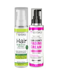 VOLAMENA WITH DEVICE Hair Remover Combo pack for unwanted hair Removal Spray & Growth Fading Cream (100+100ml)