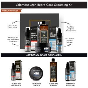 Volamena Men Beard Care Grooming Kit Pack Of 4 