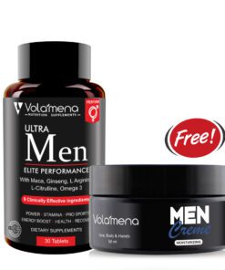 Volamena Nutrition Supplements Ultra Men Tablets Dietary Supplement With ginseng arginine & Omenga 3 |  Power & Stamina Booster for men 30 Tablets(Men creme 50 ml free)