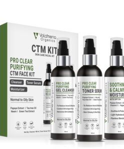 Volamena Pro Clear Purifying CTM Facial Kit for Women & Men 3 Steps Kit Cleanser, Toner Serum & Moisturizer For Normal to Oily Skin 300 ml
