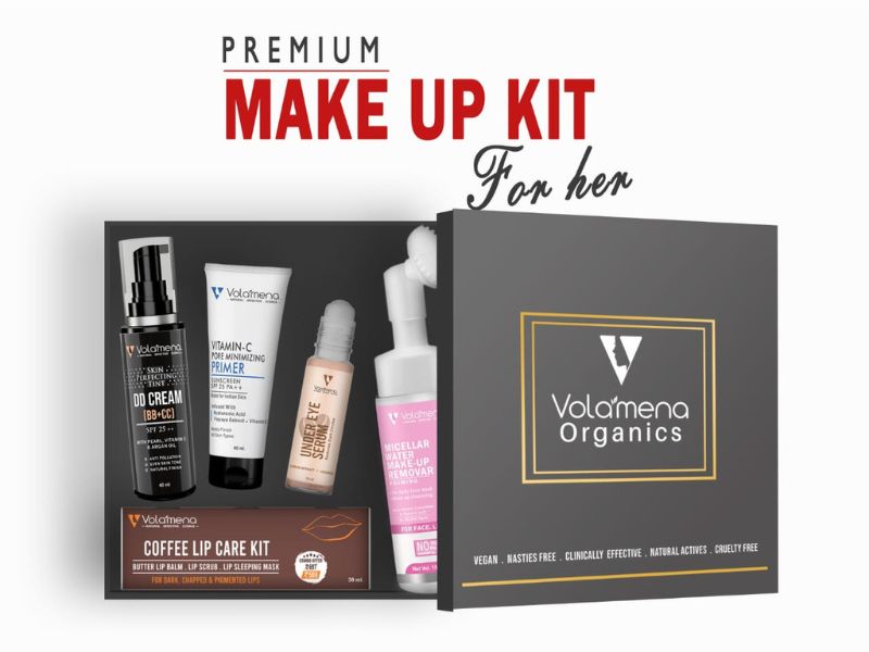 Volamena Organics Women Premium Make Up Care Kit (Black Pack)