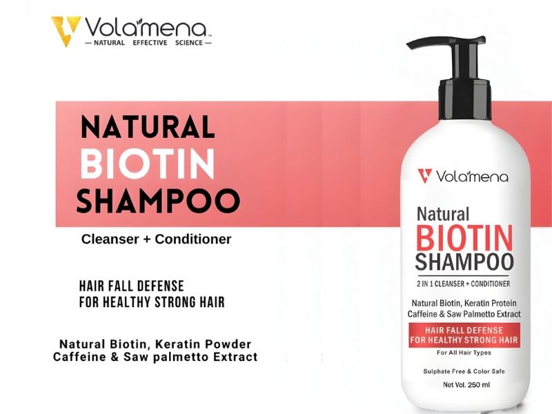 Volamena Natural Biotin shampoo 2 in 1 Gentle Cleanser 250 ml