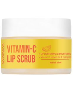 Volamena Lip Scrub with Lemon & Vitamin C For Lip Lightening, Dark Lips Scrub For Women & Men 15 ml