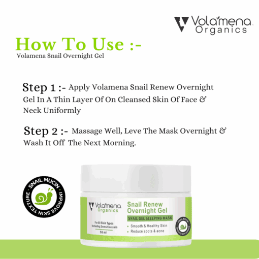 Volamena Snail Renew Overnight Gel 50 ml