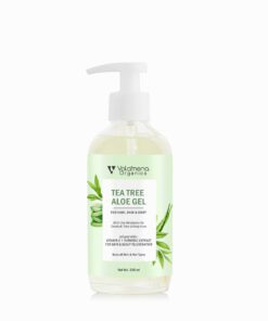 Volamena Organics Tea Tree Aloe Vera Gel For Face & Body | Hydrating Moisturizing Soothing Skin For Women & Men 200 ml