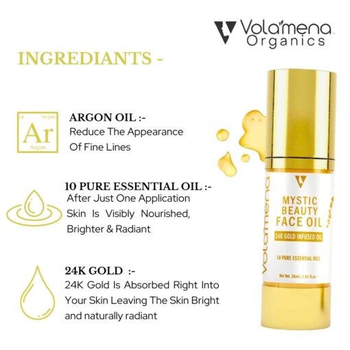 Volamena Luxurious Mystic Beauty 24KGold Elixir Oil 30 ml