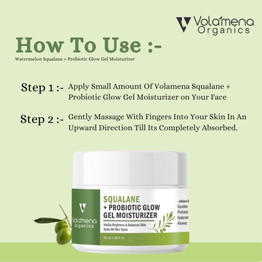 Volamena organics Squalane Probiotic Glow Gel moisturizer 50 ml