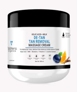Volamena De Tan Massage cream For Face With Kojic Acid For Tan Removal & Skin Brightening For Women & Men 500ml