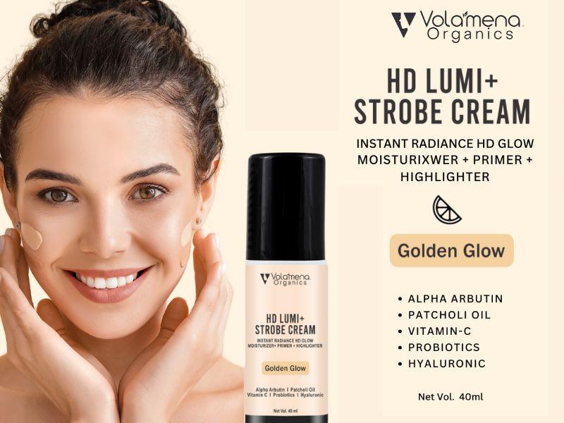 Volamena Organics HD lumi+ Strobe cream With Patcholi Oil & Probiotics For Golden Glow, 40ml