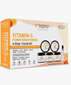 Volamena Vitamin-C Power Brightening Facial Kit with Vitamin C For Women & Men With Vitamin C & Pearl Mica For Glow & Dark Spot Reduction