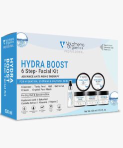 Volamena 6 Steps Hydra Boost Facial Kit For Women & Men With Hyaluronic, Bakuchiol & Vitamin E For Dry, Dull & Sensitive Skin