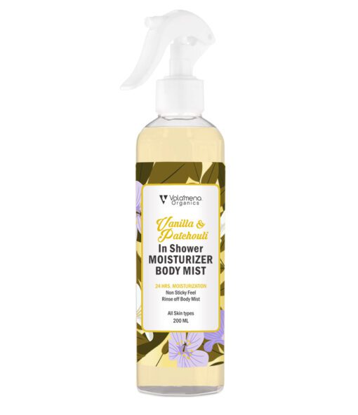 Vanilla & Patchouli In shower Moisturizer Body mist For 24Hrs. Moisturization Vanilla & Patchouli In shower Moisturizer Body mist For 24Hrs. Moisturization