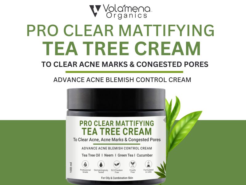Pro Clear Green Tea & Tea Tree Face Cream, Acne & Acne Marks For Women & Men