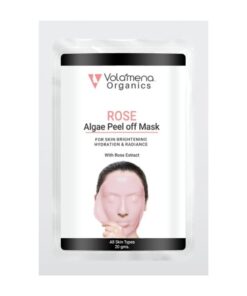 Volamena Organics Rose Algae Peel Off Mask With Rose Extract For Skin Brightening & Hydration, 20 gms