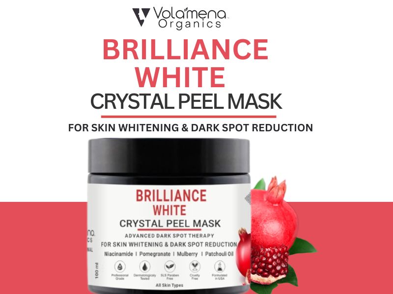 Brilliance Crystal Peel Face Mask With Niacinamide For Glow, Skin Whitening & Dark Spot Reduction | For Women & Men 100 ml