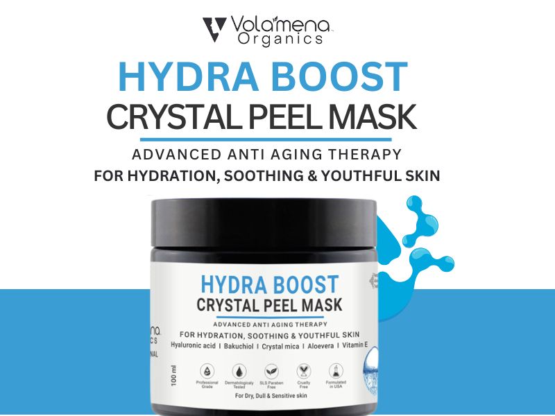 Hydra Boost Crystal Peel Mask With Hyaluronic, Bakuchiol & Vitamin E For Dry, Dull & Sensitive Skin | For Women & Men 100 ml