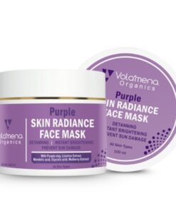 Volamena Purple Skin Radiance Face Mask With Purple Clay & Glycolic Acid | For Instant Brightening | Prevent Your Skin From Sun Damage | 100ml