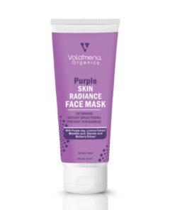 Volamena Purple Skin Radiance Face Mask With Purple Clay & Glycolic Acid | For Instant Brightening | Prevent Your Skin From Sun Damage | 50ml