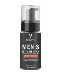 Volamena Organics Men's Intimate Wash Passion Peach With Tea Tree Oil & Witch Hazel, For Reduce Odour & Itching 100 ml