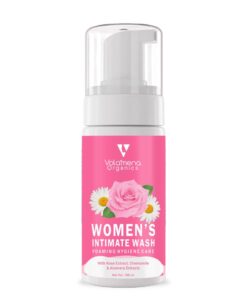Volamena Organics Women's Intimate Wash With Rose Extract & Chemomile For Feel Fresher and More Confident, Even During Difficult Days.